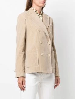 ETRO blazer en velours côtelé à boutonnière croisée