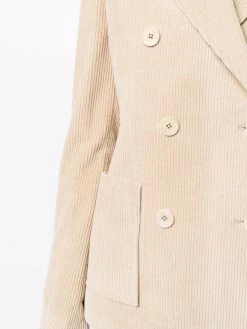 ETRO blazer en velours côtelé à boutonnière croisée