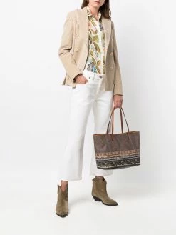 ETRO blazer en velours côtelé à boutonnière croisée