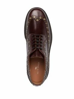 ETRO derbies en cuir à détails de clous