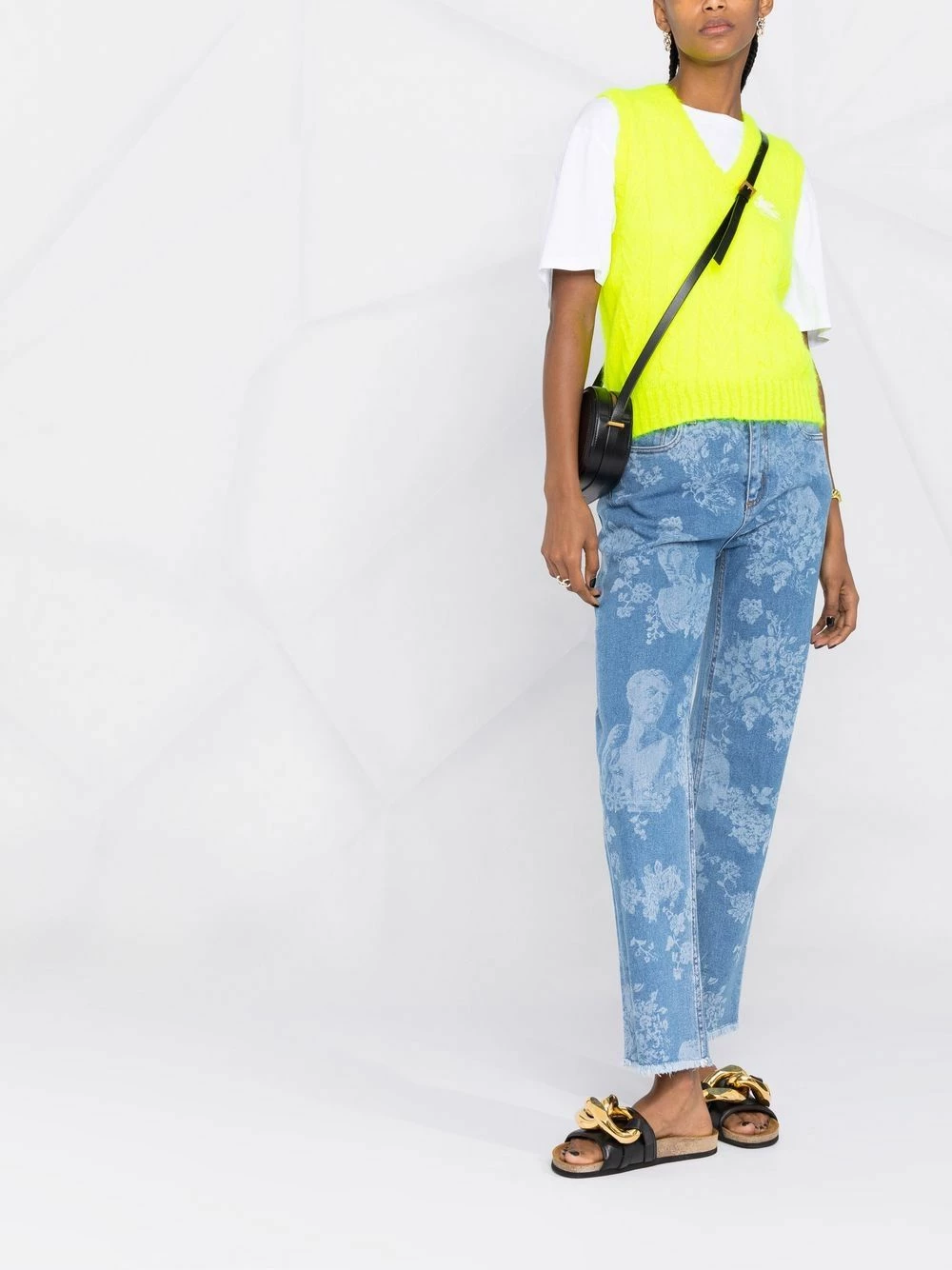 Prix Aimable ETRO Débardeur en maille torsadée à logo brodé hauts en maille femme 2 ETRO débardeur en maille torsadée à logo brodé