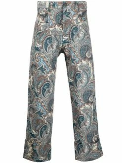 ETRO pantalon droit à motif cachemire
