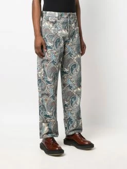 ETRO pantalon droit à motif cachemire