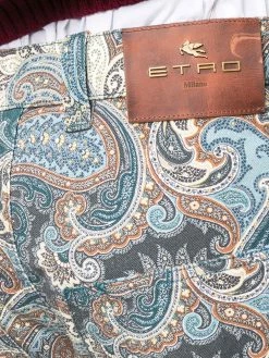 ETRO pantalon droit à motif cachemire