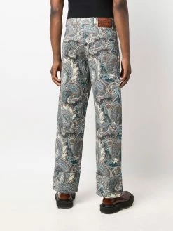 ETRO pantalon droit à motif cachemire