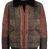 ETRO veste en cuir à motif cachemire