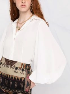 ETRO chemise en soie à manches ballon