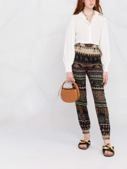 ETRO chemise en soie à manches ballon