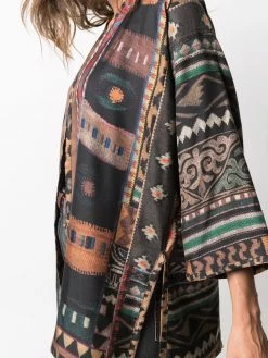 ETRO veste en soie à imprimé patchwork