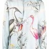 ETRO chemise en soie à imprimé oiseau