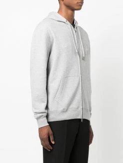 ETRO hoodie zippé à logo brodé