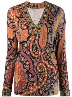 ETRO pull à motif cachemire