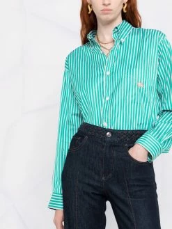 ETRO chemise rayée à logo brodé