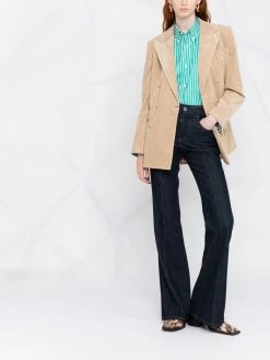 ETRO chemise rayée à logo brodé