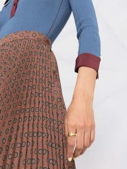 ETRO jupe plissée à imprimé abstrait