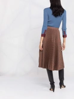 ETRO jupe plissée à imprimé abstrait