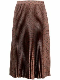 ETRO jupe plissée à imprimé abstrait