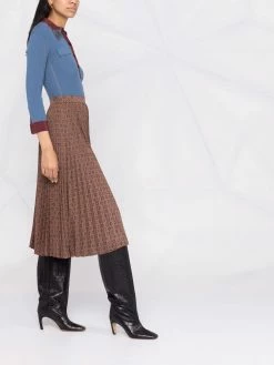 ETRO jupe plissée à imprimé abstrait