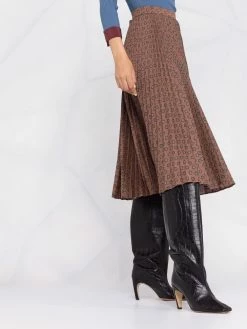 ETRO jupe plissée à imprimé abstrait