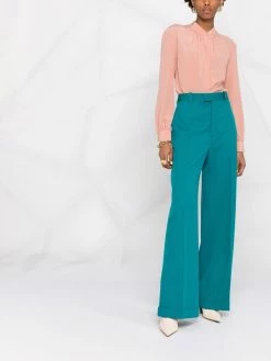 ETRO chemise en soie à col montant