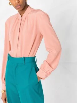 ETRO chemise en soie à col montant