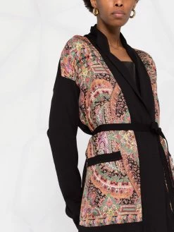 ETRO cardigan à empiècements en soie