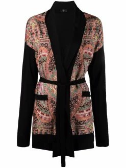 ETRO cardigan à empiècements en soie