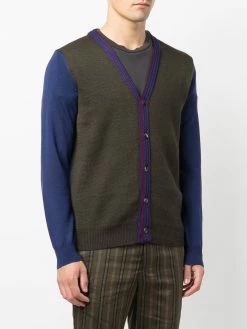 ETRO cardigan à empiècements contrastants