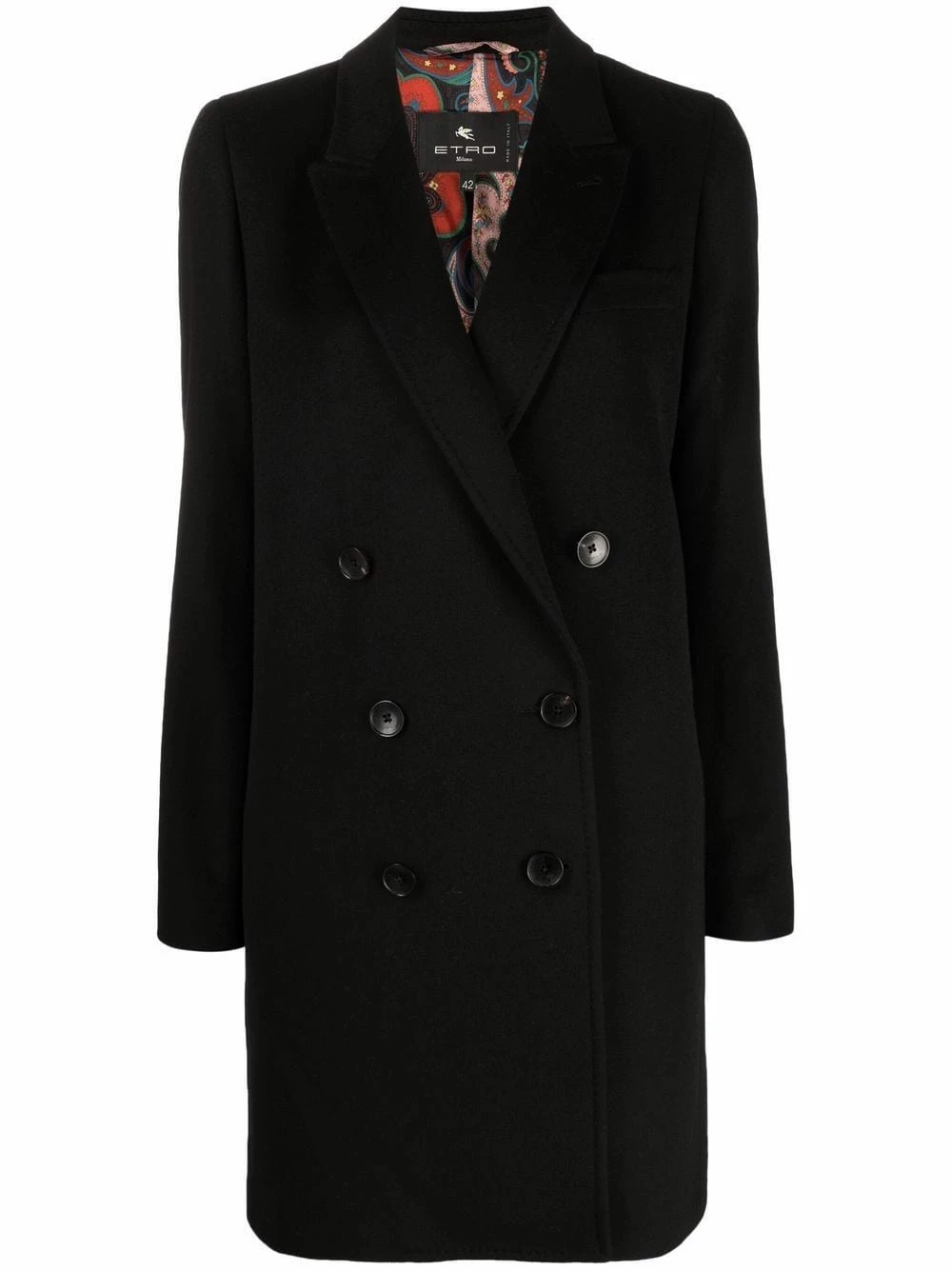 ETRO Prix Usine Manteau croisé en laine manteaux à simple boutonnage femme 1 ETRO manteau croisé en laine