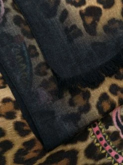 ETRO écharpe à imprimé léopard