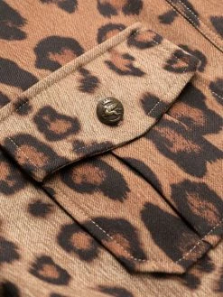 ETRO robe-chemise à imprimé léopard
