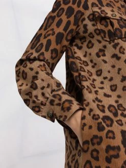 ETRO robe-chemise à imprimé léopard