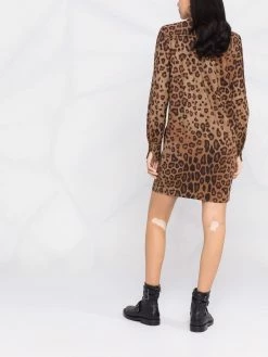 ETRO robe-chemise à imprimé léopard