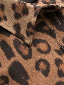 ETRO robe-chemise à imprimé léopard