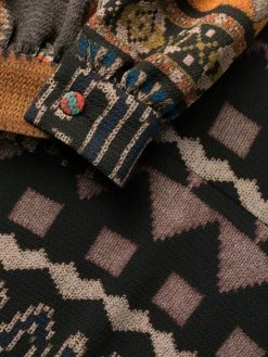 ETRO robe mi-longue à motif en jacquard