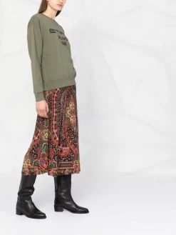 ETRO jupe nervurée à motif cachemire