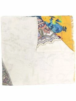 ETRO écharpe en maille à fleurs