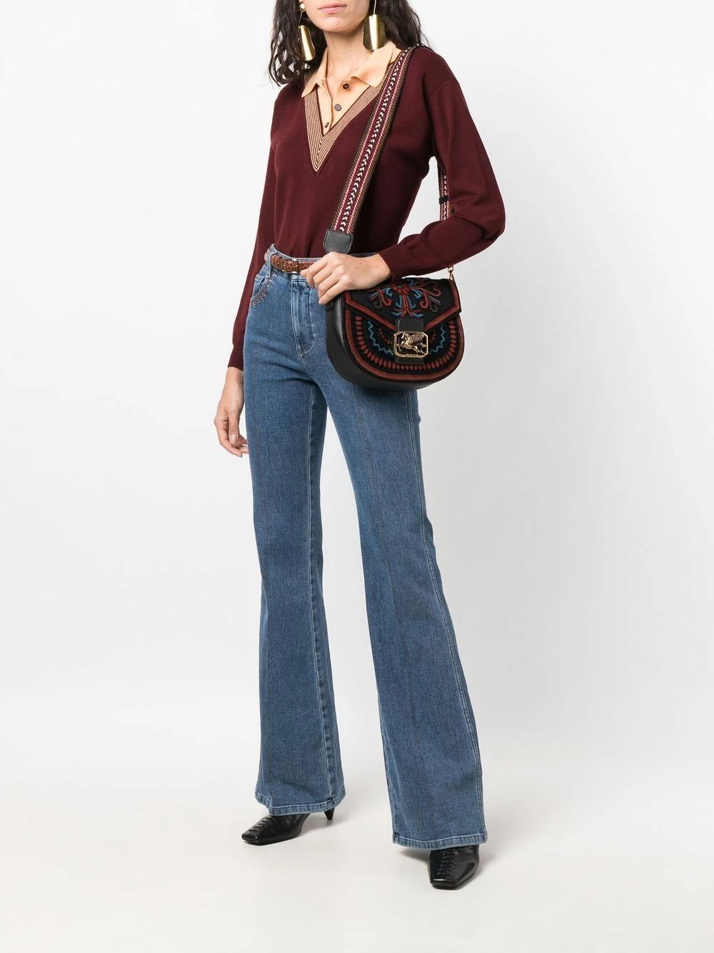 ETRO Sac porté épaule à imprimé géométrique Promos sacs porté épaule femme 2 ETRO sac porté épaule à imprimé géométrique