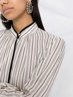 ETRO blouse en soie à rayures