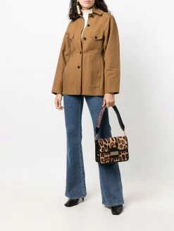 ETRO sac à bandoulière en cuir à imprimé léopard