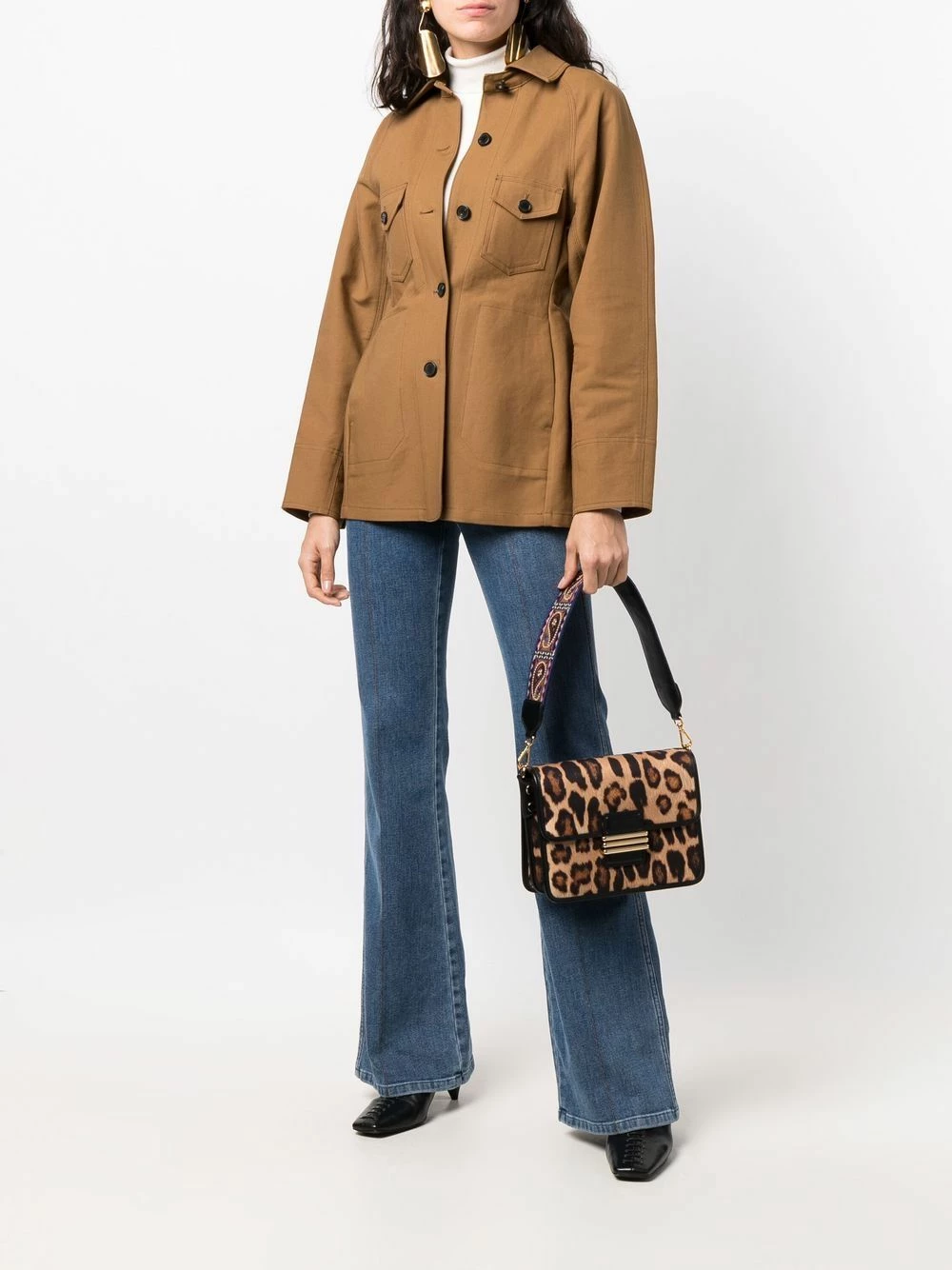 Prix Dégriffé ETRO Sac à bandoulière en cuir à imprimé léopard sacs à bandoulière & besaces femme 2 ETRO sac à bandoulière en cuir à imprimé léopard