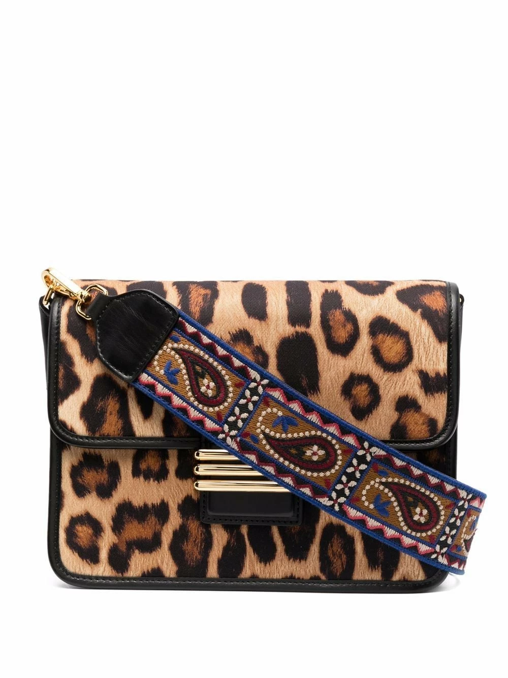 Prix Dégriffé ETRO Sac à bandoulière en cuir à imprimé léopard sacs à bandoulière & besaces femme 1 ETRO sac à bandoulière en cuir à imprimé léopard