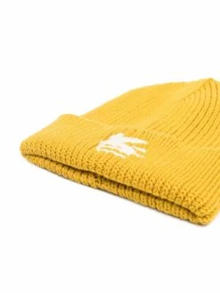 ETRO bonnet en maille à patch logo