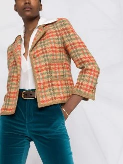 ETRO veste en tweed à carreaux