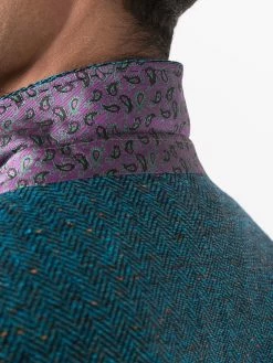 ETRO blazer droit à chevrons