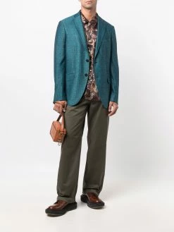 ETRO blazer droit à chevrons