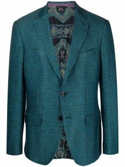 ETRO blazer droit à chevrons