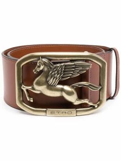 ETRO ceinture en cuir à plaque logo