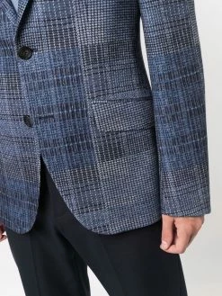 ETRO blazer droit à carreaux multiples