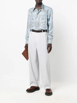 ETRO chemise en soie à imprimé cachemire